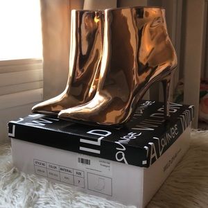 WILD DIVA ROSE GOLD BOOTIES